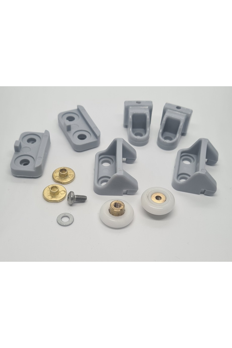 Gri Katlanır Duşakabin Rulman Tekerleği Bilyeli Teker