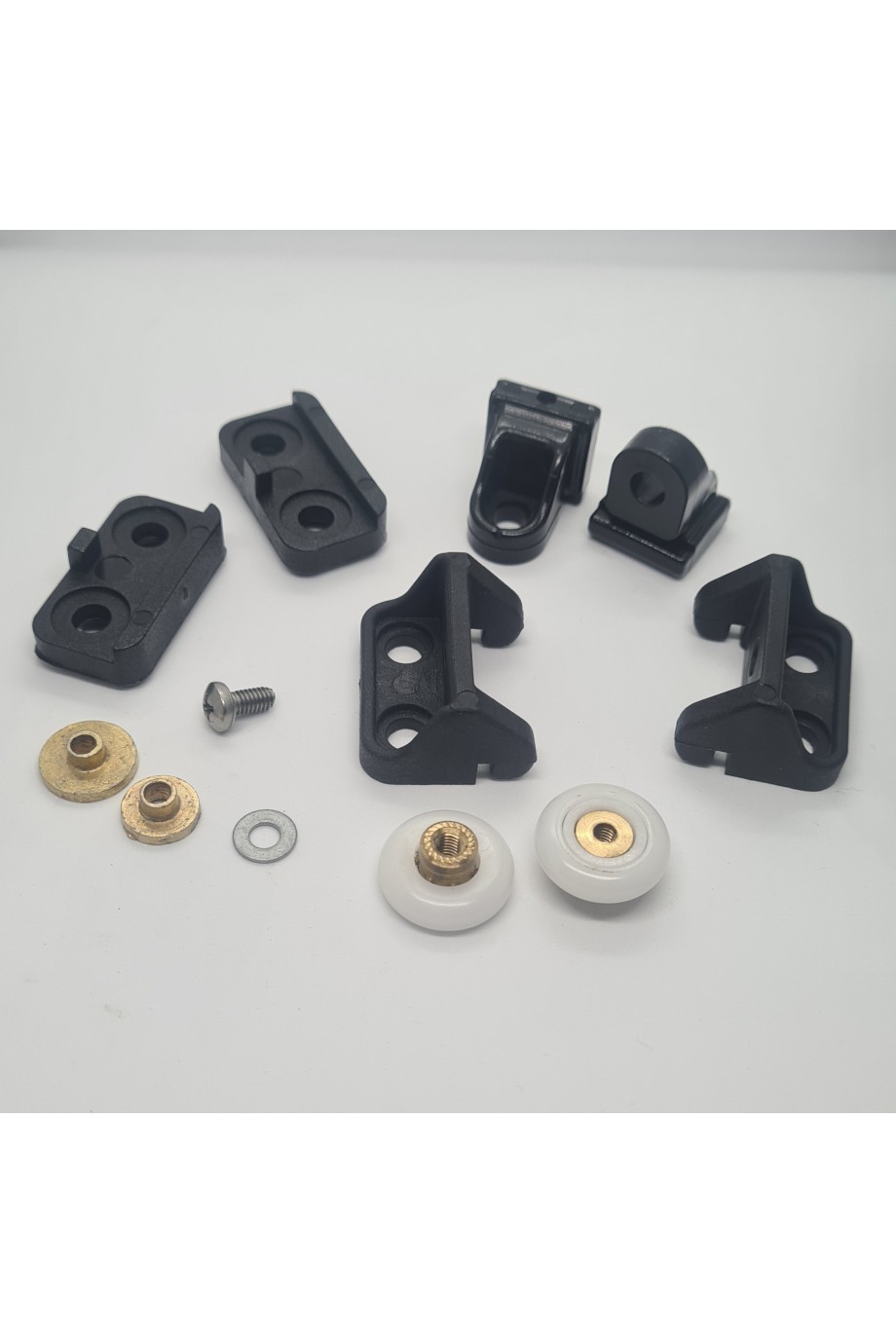 Siyah Katlanır Duşakabin Rulman Tekerleği Bilyeli Teker