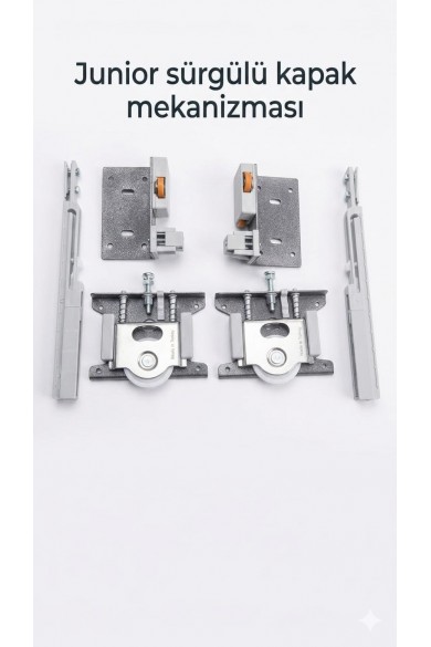 Junior Sürgülü Kapak Mekanizması (Dolap Kapı Ray Sistemi)